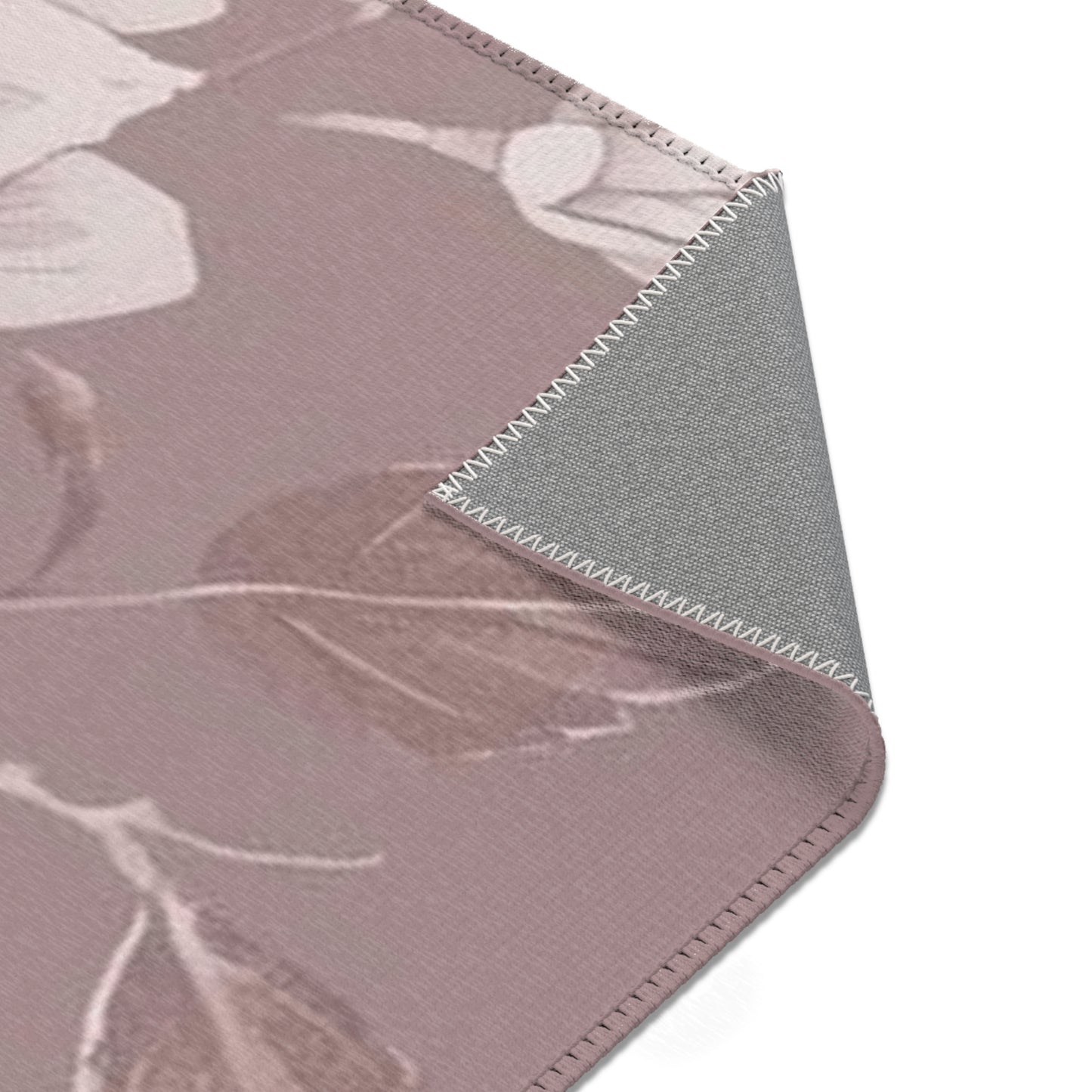Vintage Floral Area Rug — Dusty Rose Floral Accent Rug