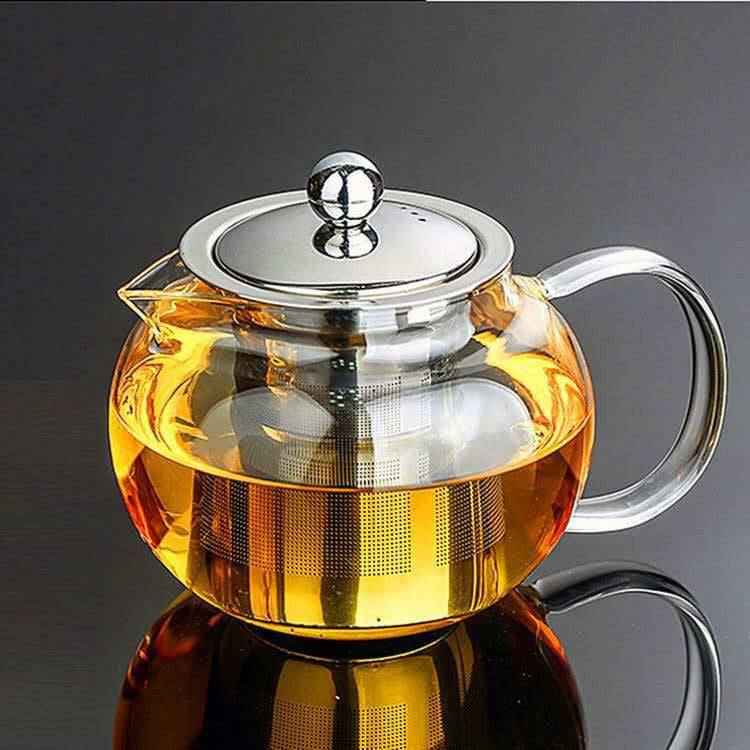 Teapot Heat Resistant Thickened Flower Glass Teapot