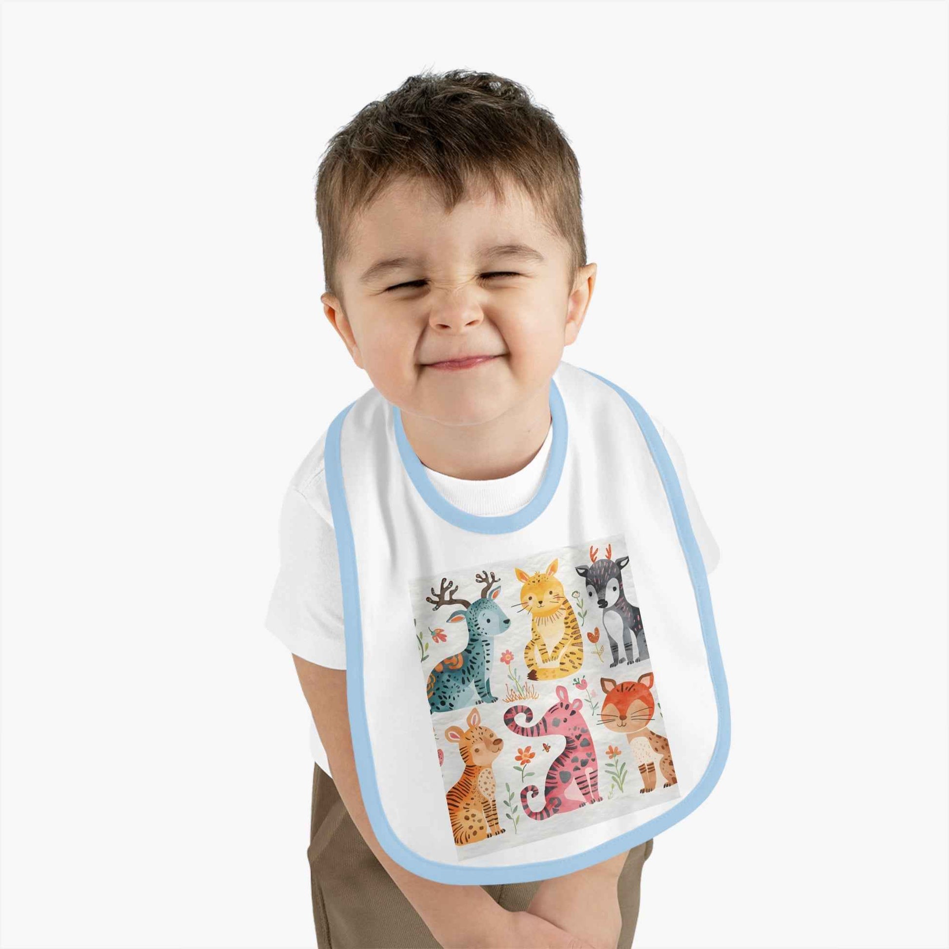 Adorable Animal Print Baby Bib for Messy Mealtimes