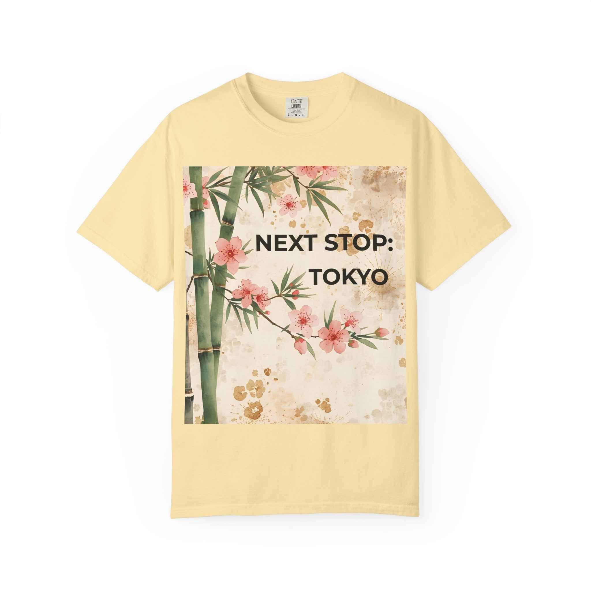 Tokyo Travel T-Shirt – "Next Stop: Tokyo" Floral Bamboo Design