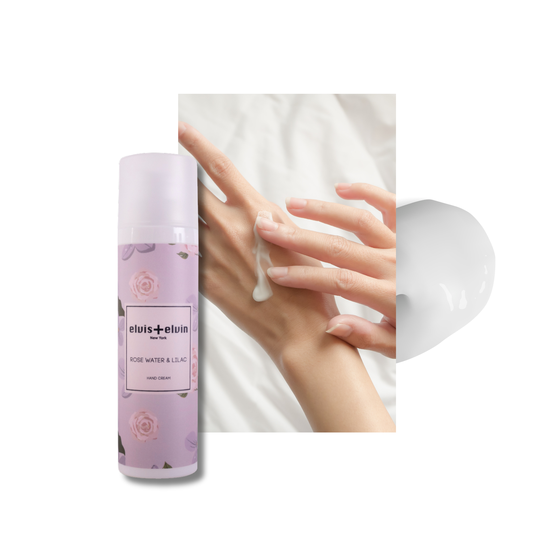 Rose Water & Lilac Fragrance Hand Cream by elvis+elvin-1