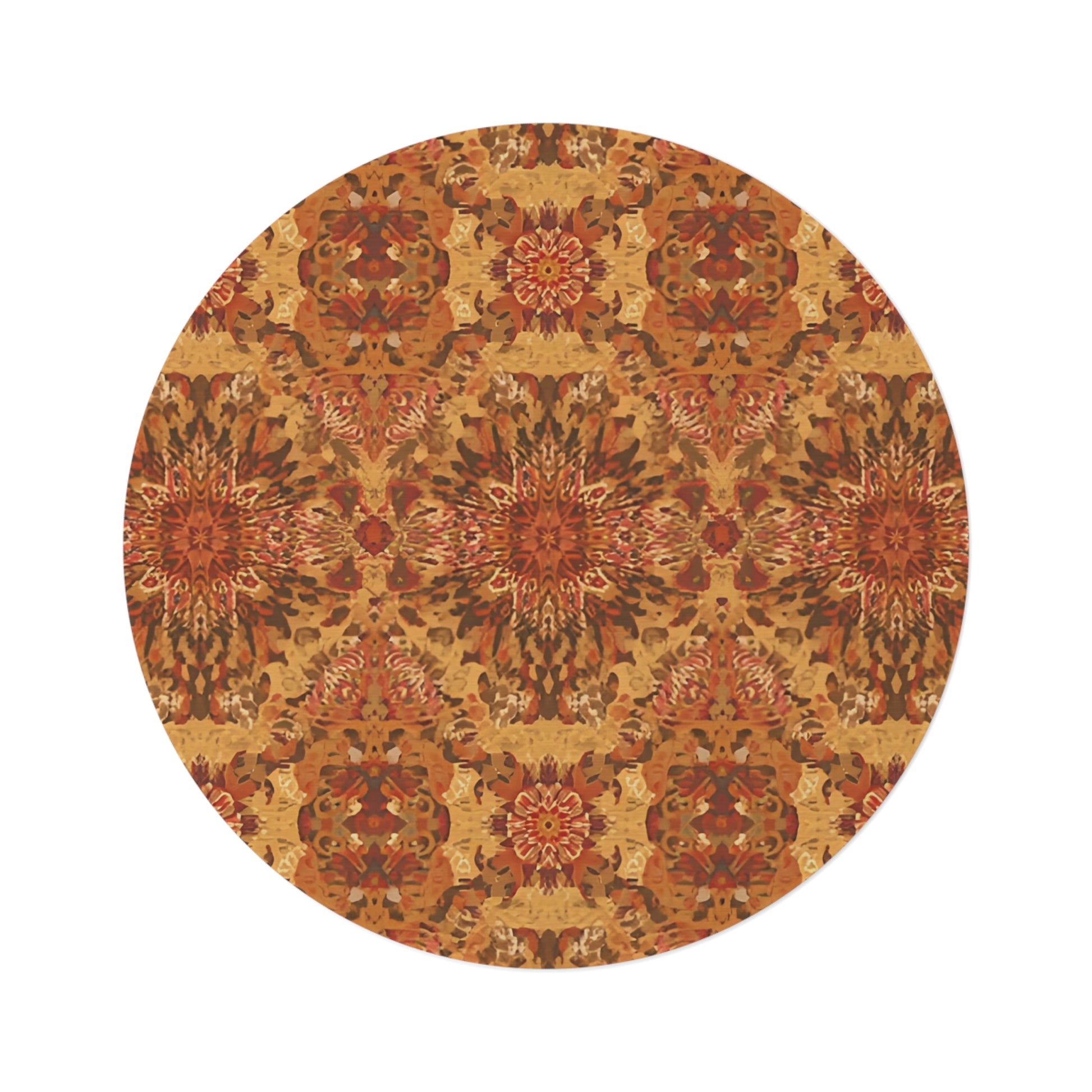 Rustic Round Rug Bohemian Home Decor Cozy Living Room - Rosetta Creative Boutique