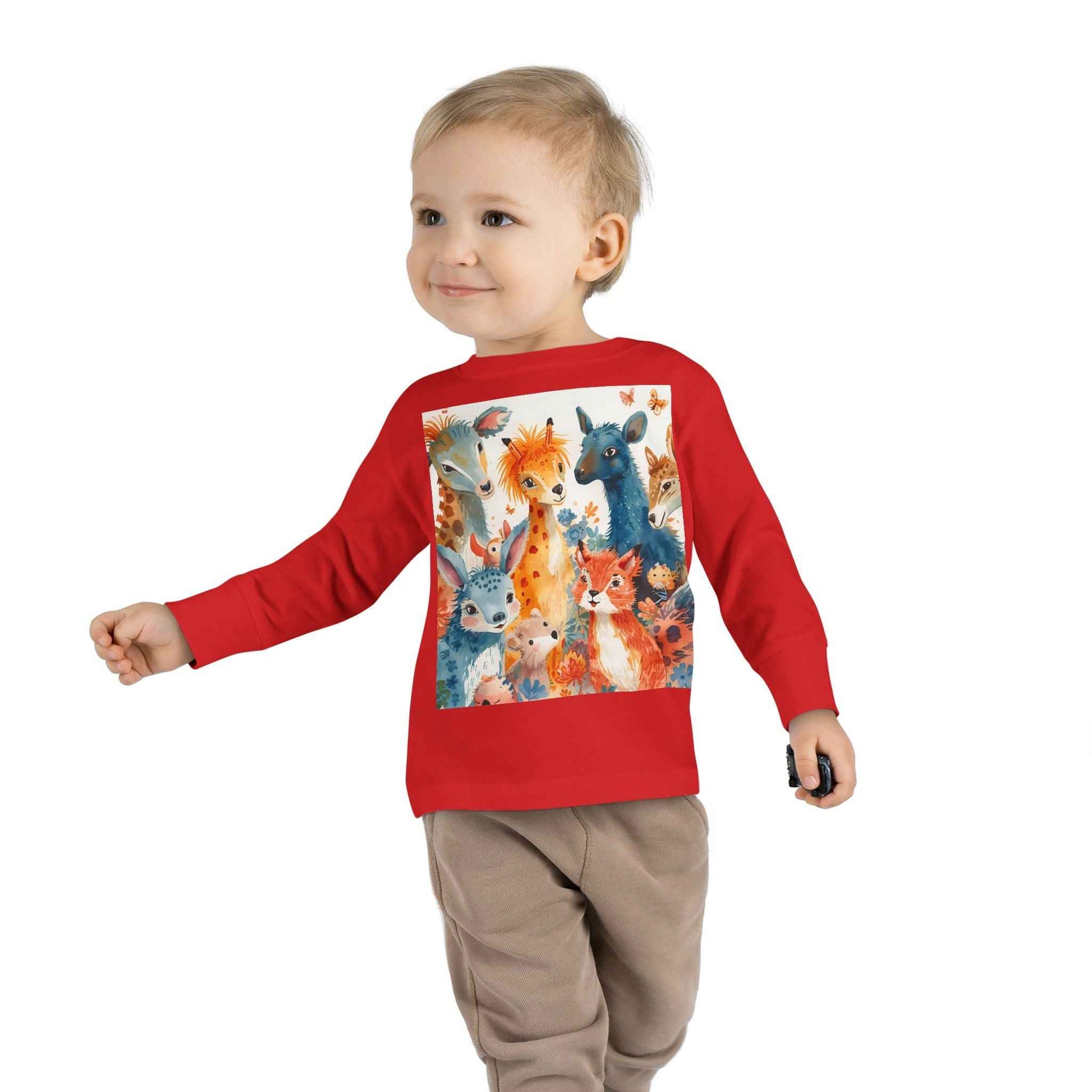 Cute Animal Friends Toddler Long Sleeve Tee