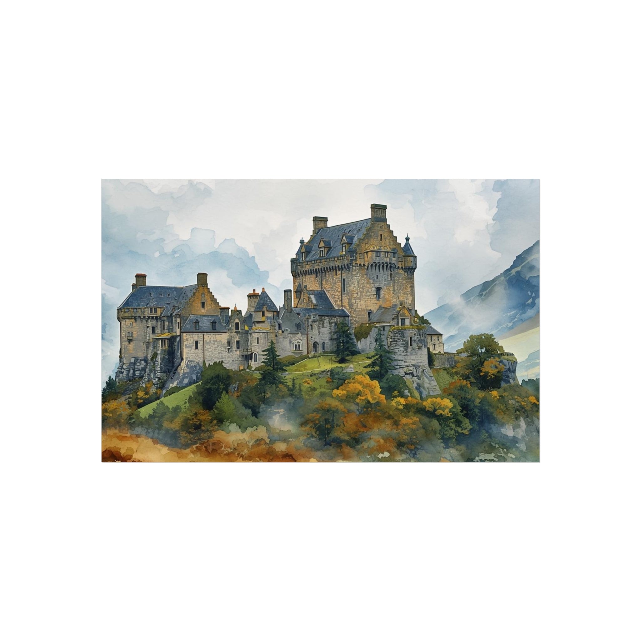 Artistic Scottish Castle Wall Decor Prints Fine Art Posters - Rosetta Creative Boutique