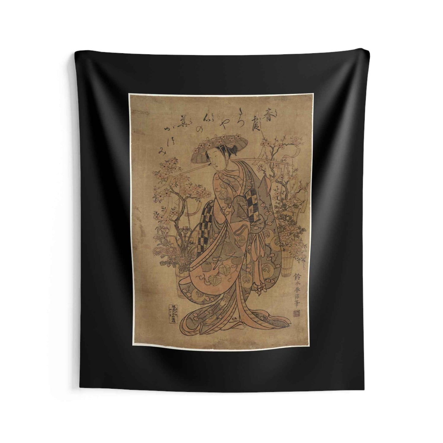 Elegant Japanese Wall Tapestry, Home Decor, Bohemian Bedroom Wall Hanging, Art Decor Gift, Artistic Indoor Tapestry