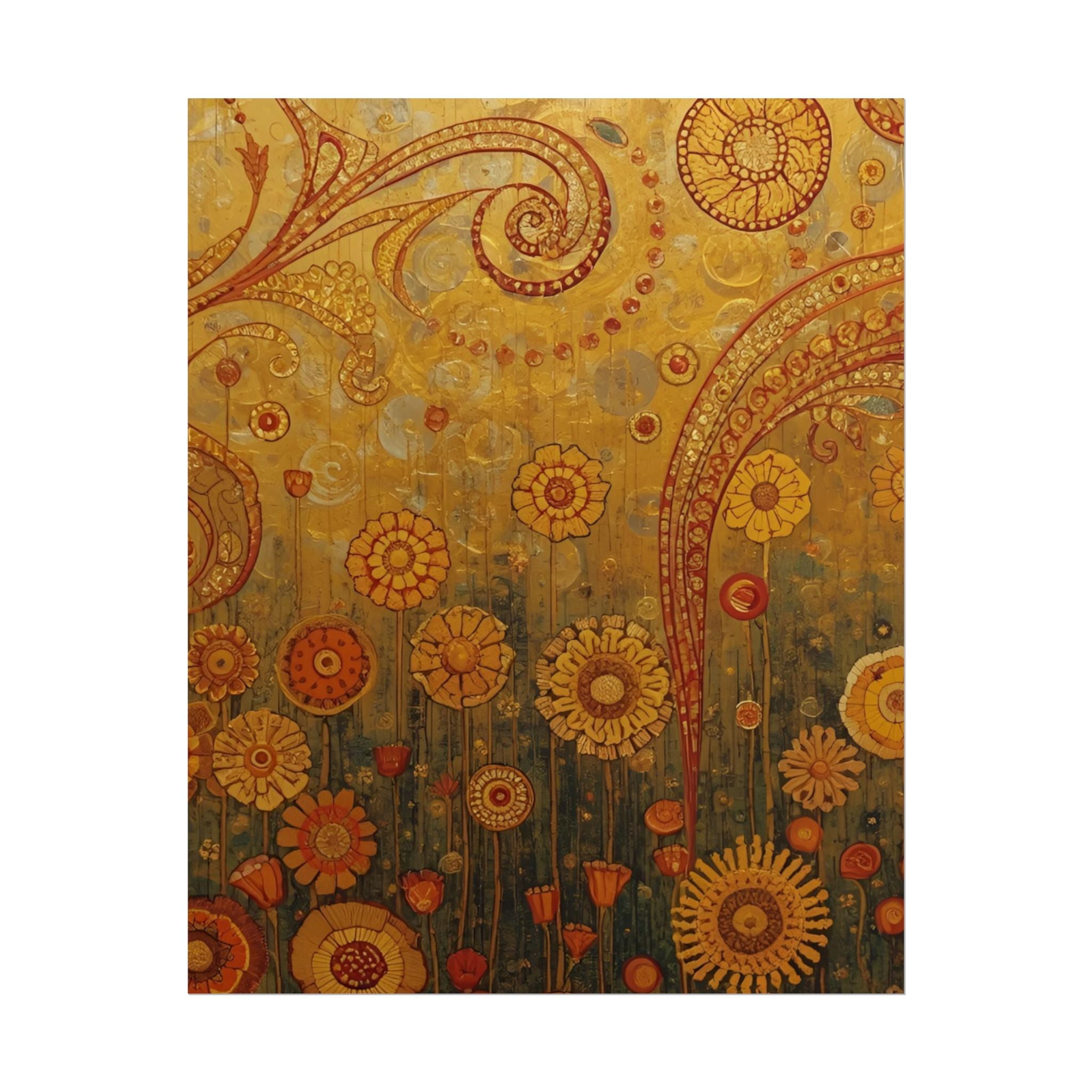 Bohemian Floral Wall Art Print Dorm Room Decor Vintage - Rosetta Creative Boutique
