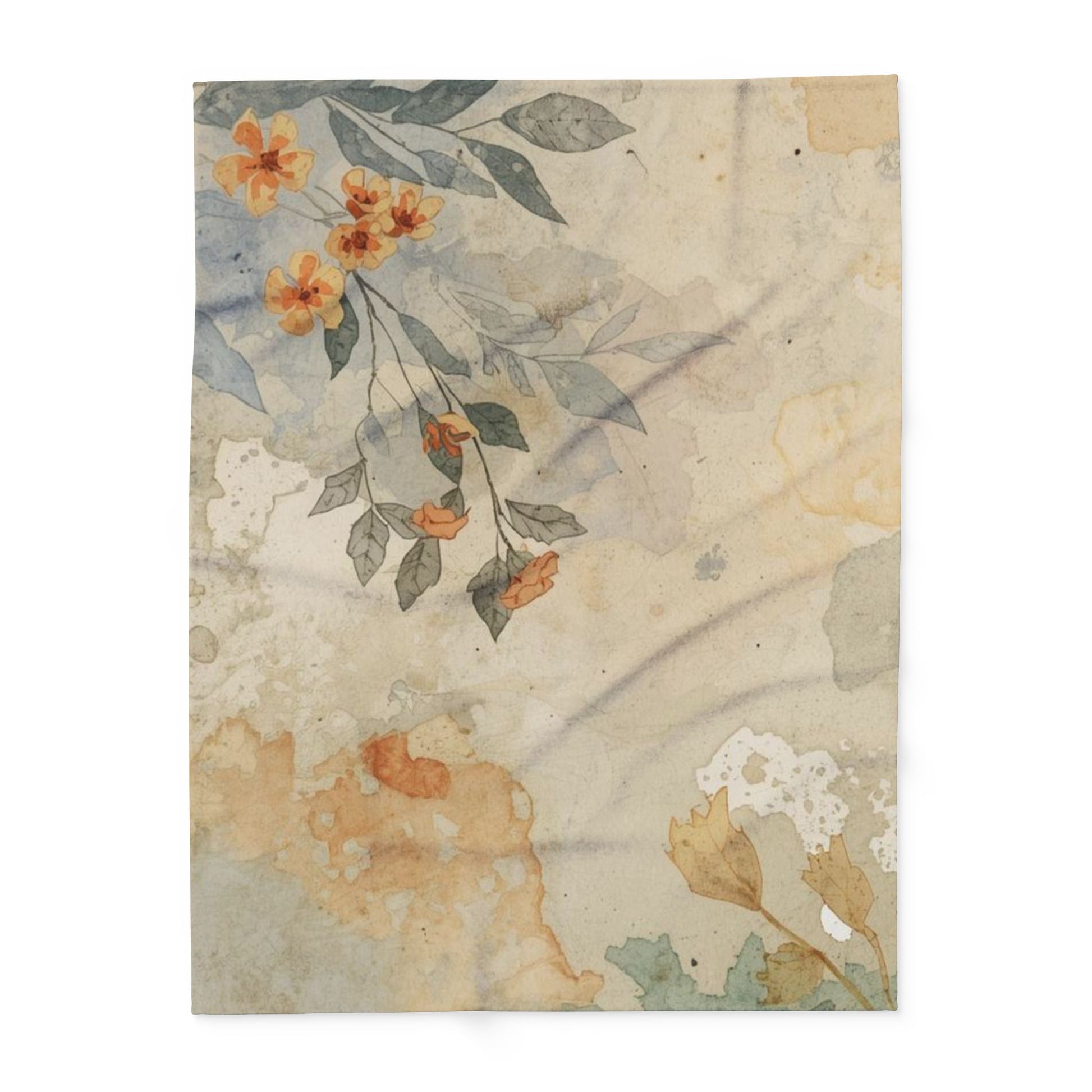 Cozy Floral Arctic Fleece Blanket, Soft Throw for Home Decor, Gift for Housewarming, Relaxing Evenings, Lightweight Blanket - Rosetta Creative Boutique