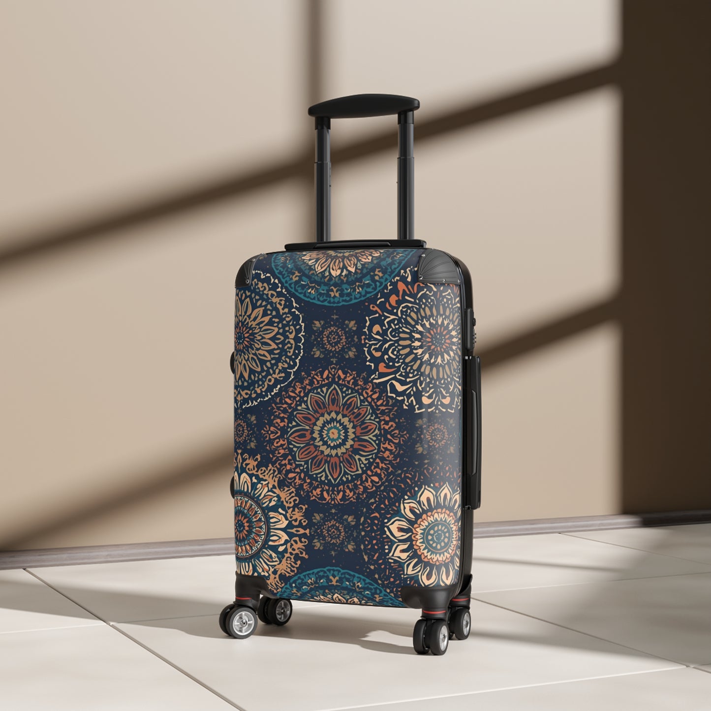 Boho Travel Suitcase Rosetta Creative Mandala Carry On - Rosetta Creative Boutique