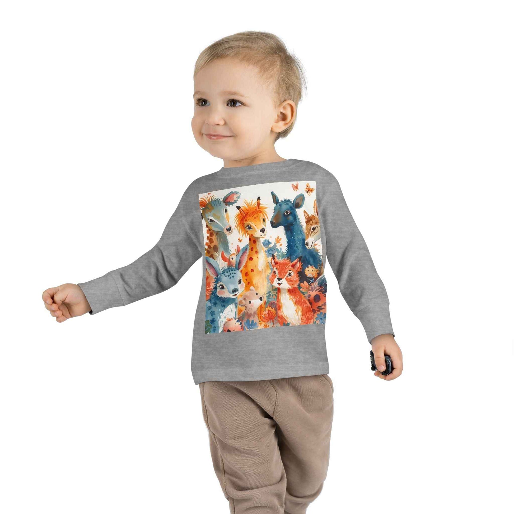 Cute Animal Friends Toddler Long Sleeve Tee