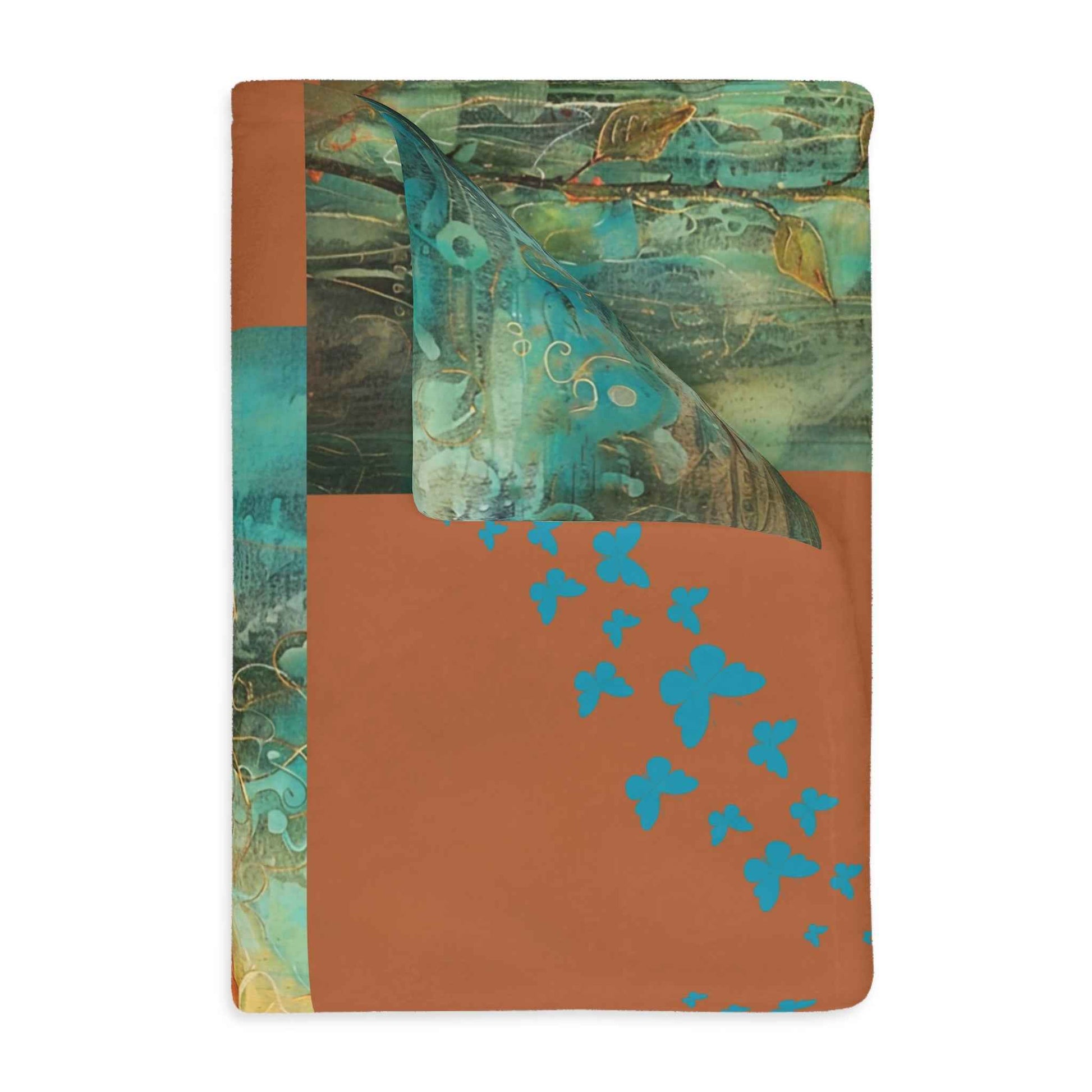 Artistic Butterfly Velveteen Blanket - Cozy, Two-Sided Microfiber Throw