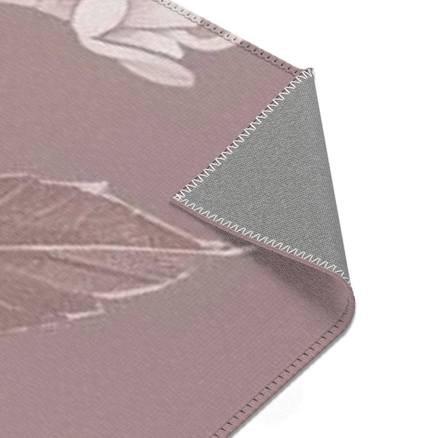Vintage Floral Area Rug — Dusty Rose Floral Accent Rug