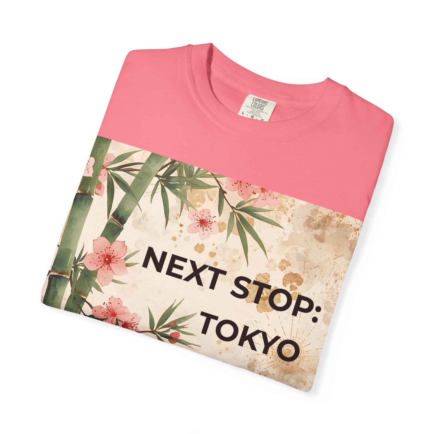 Tokyo Travel T-Shirt – "Next Stop: Tokyo" Floral Bamboo Design