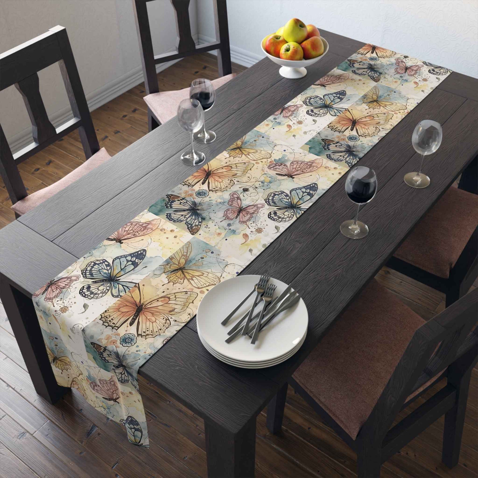 Elegant Butterfly Table Runner for Seasonal Decor