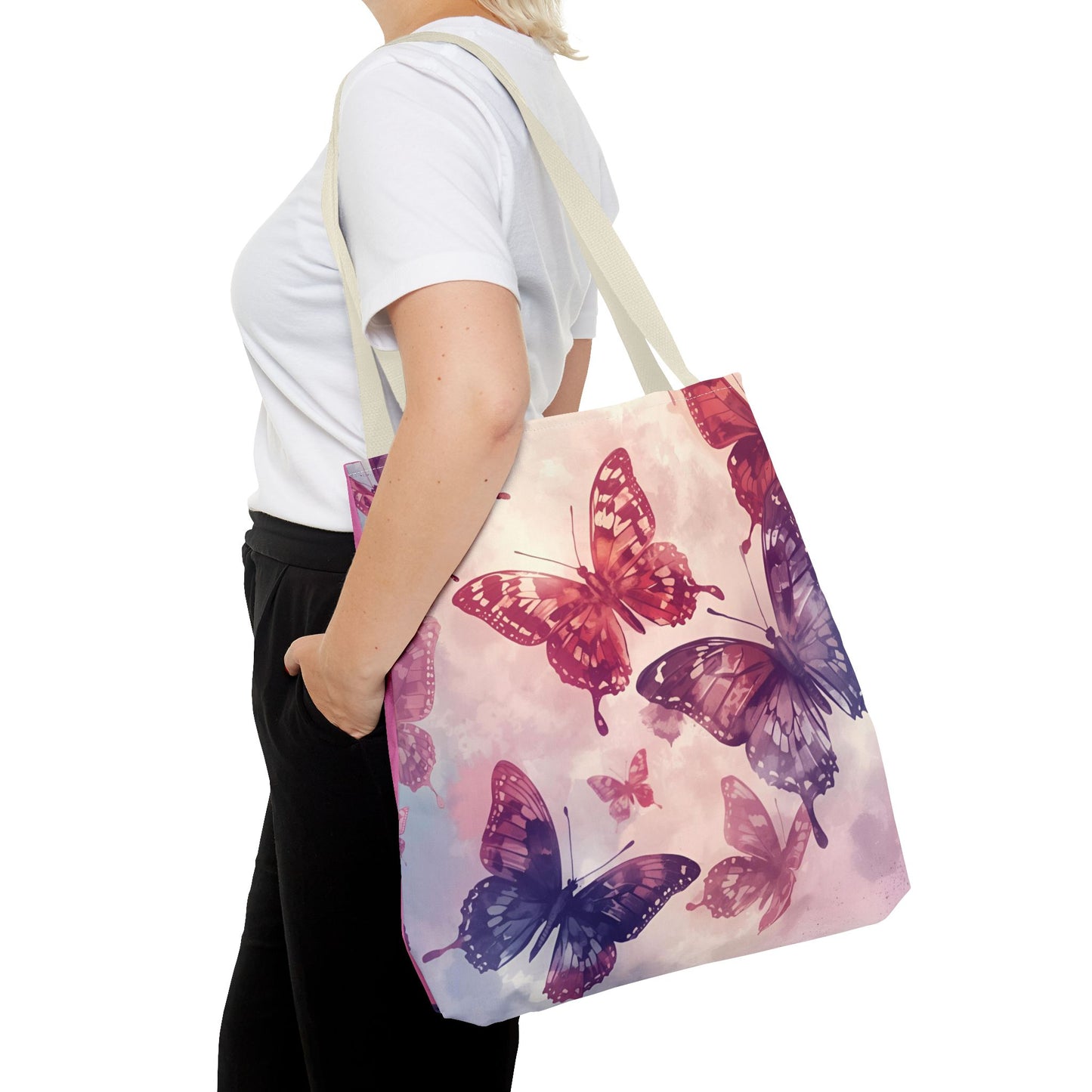 Butterfly Pattern Tote Bag - Stylish Eco-Friendly Canvas Bag