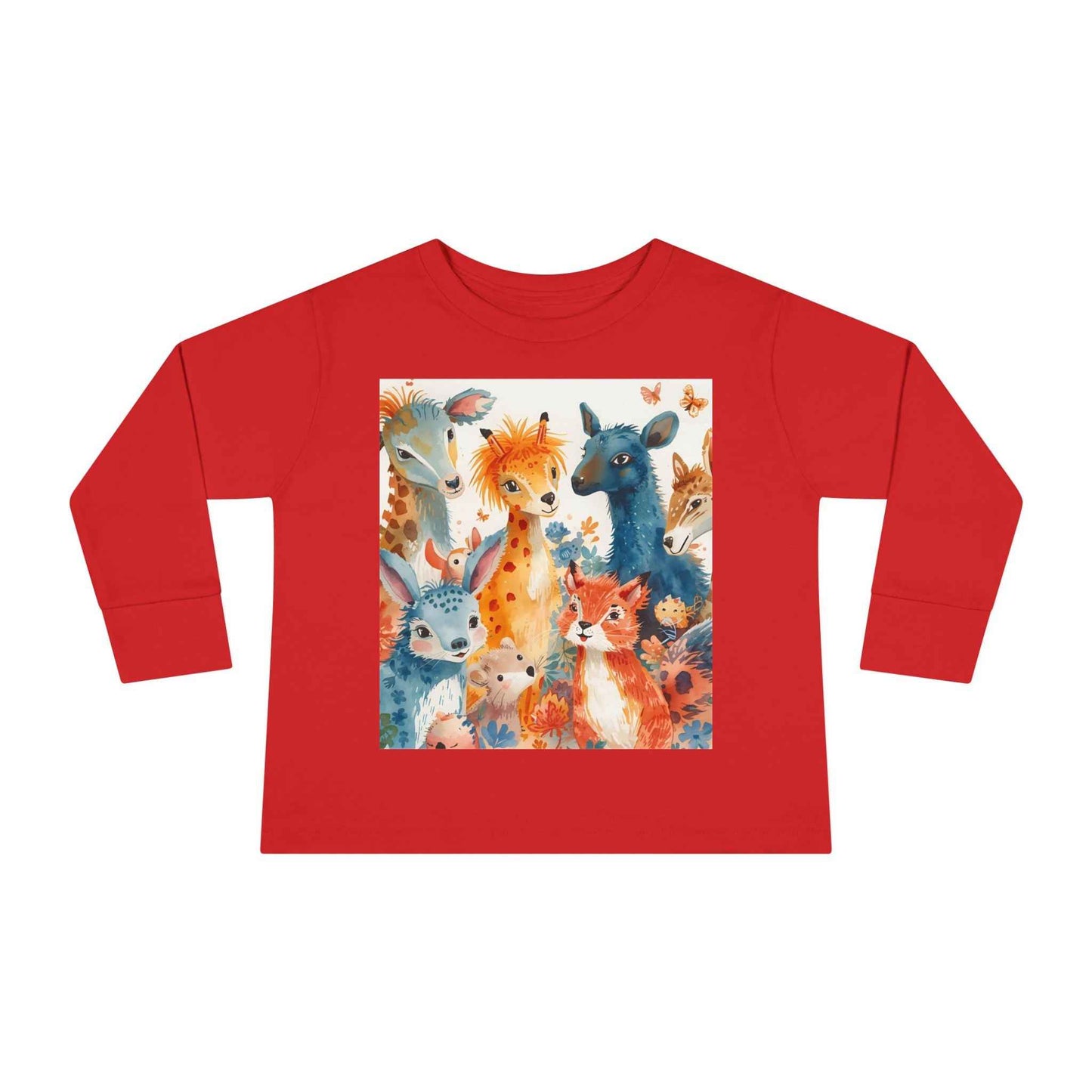 Cute Animal Friends Toddler Long Sleeve Tee