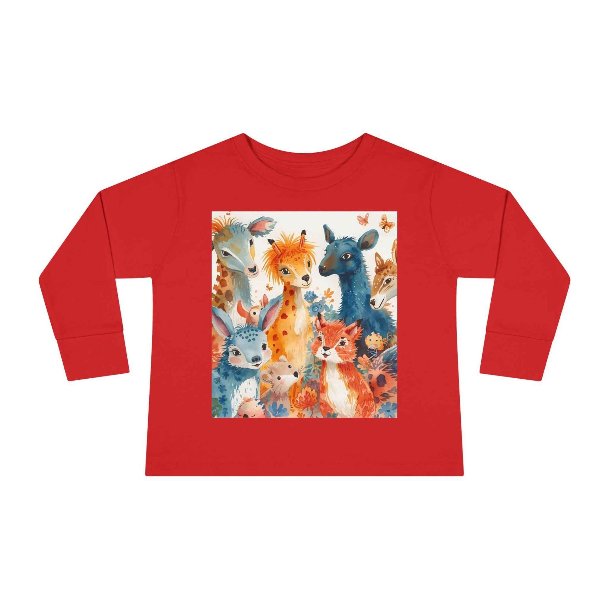 Cute Animal Friends Toddler Long Sleeve Tee