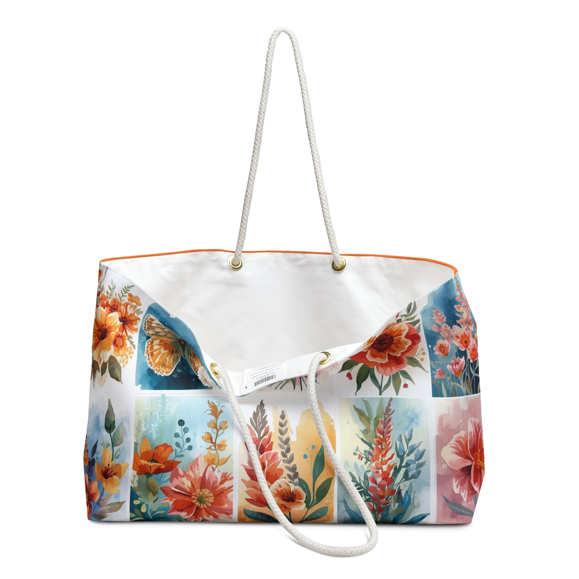 Floral Weekender Bag Travel Tote Beach Bag Gift For Her - Rosetta Creative Boutique