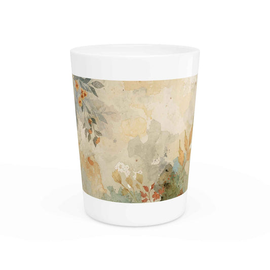 Floral Watercolor Shot Glass — Vintage Botanical Accent for Parties & Gifts