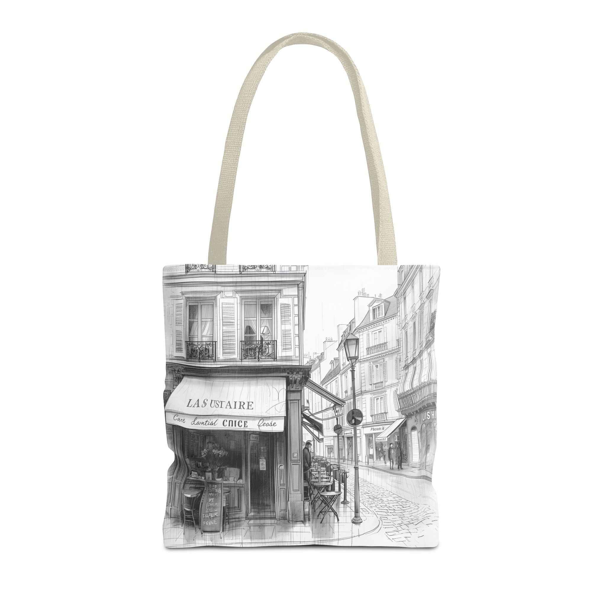 Parisian Street Art Tote Bag - Stylish AOP Design for Everyday Use