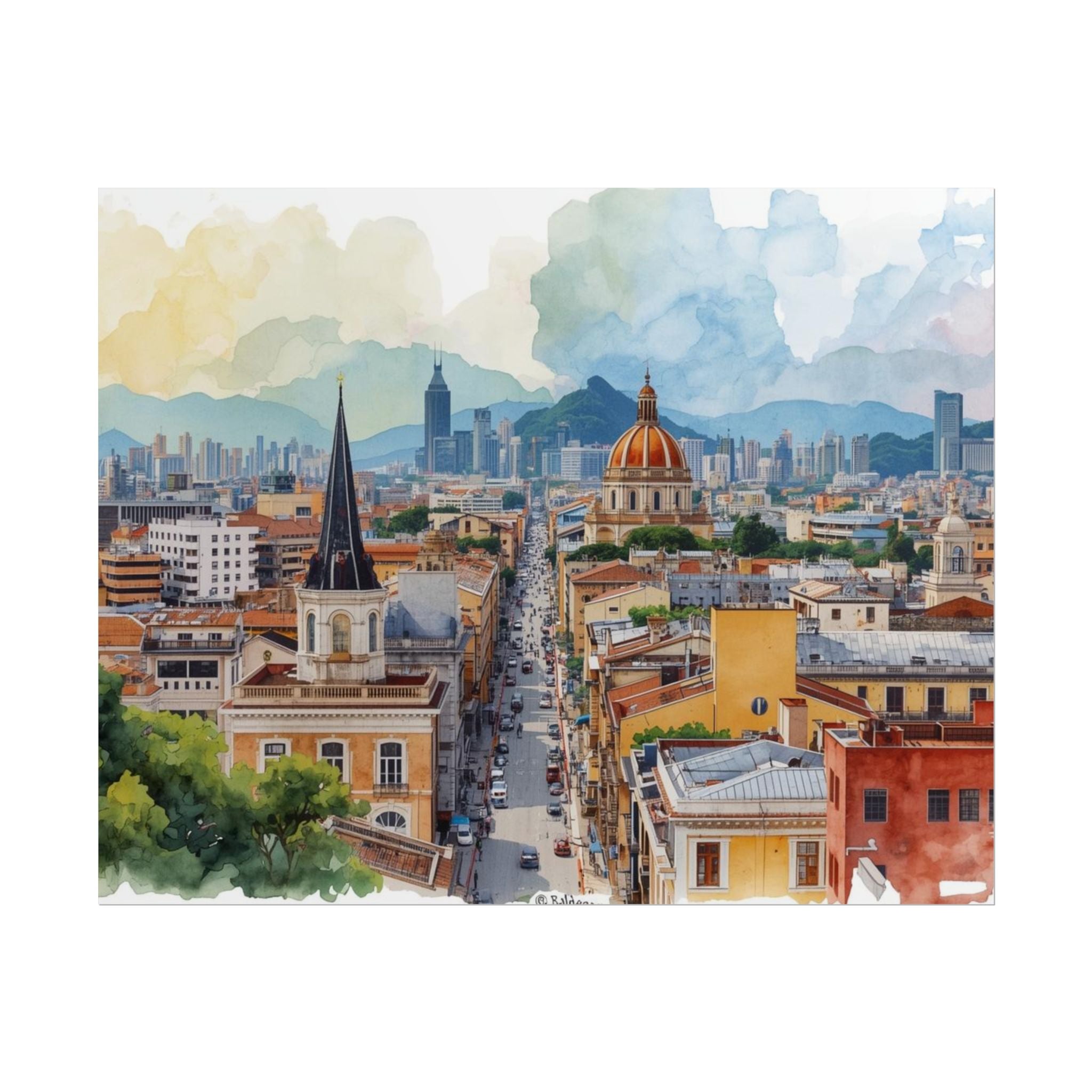 Cityscape Art Print of Sao Paolo, Brazil by Rosetta Creative Boutique, Rolled Posters, Modern Wall Decor, Urban Art, Home Decoration, Landscape Photography - Rosetta Creative Boutique