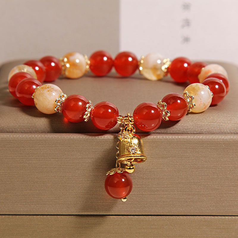 Solar Flare: Sun-Drenched Agate & Quartz Crystal Fusion Necklace