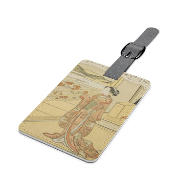 Japanese Kimono Luggage Tag - Stylish Travel Accessory for Wanderlust, Personalized Bag Tag Gift for Travelers - Rosetta Creative Boutique