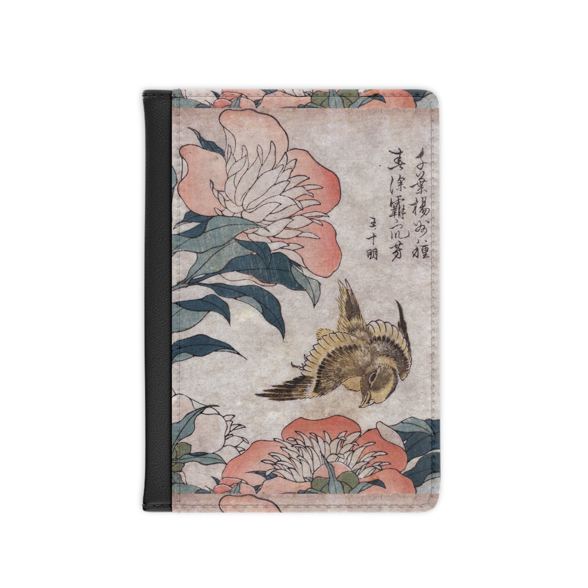 Japanese Floral Passport Cover - Artistic Travel Accessory, Stylish Wallet & Unique Keepsake for Travelers - Rosetta Creative Boutique