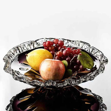 Handmade Fruit or Candy Plate With Beautiful Crystal Glass