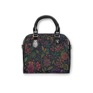Stylish Floral Shoulder Handbag PU Leather Tote Purse - Rosetta Creative Boutique
