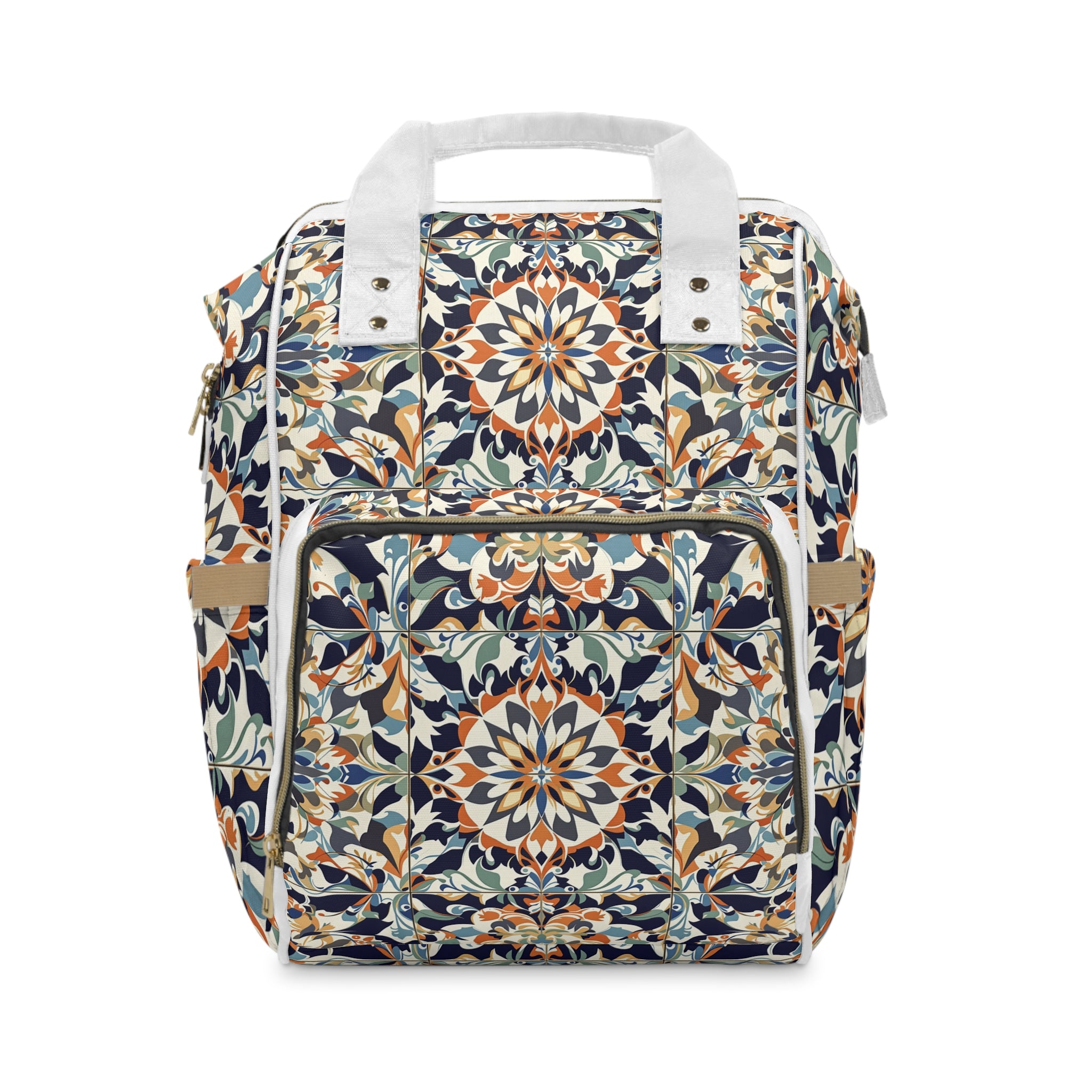 Stylish Italian Tile Backpack - Rosetta Creative Floral Bag for Trendy Adventures - Rosetta Creative Boutique