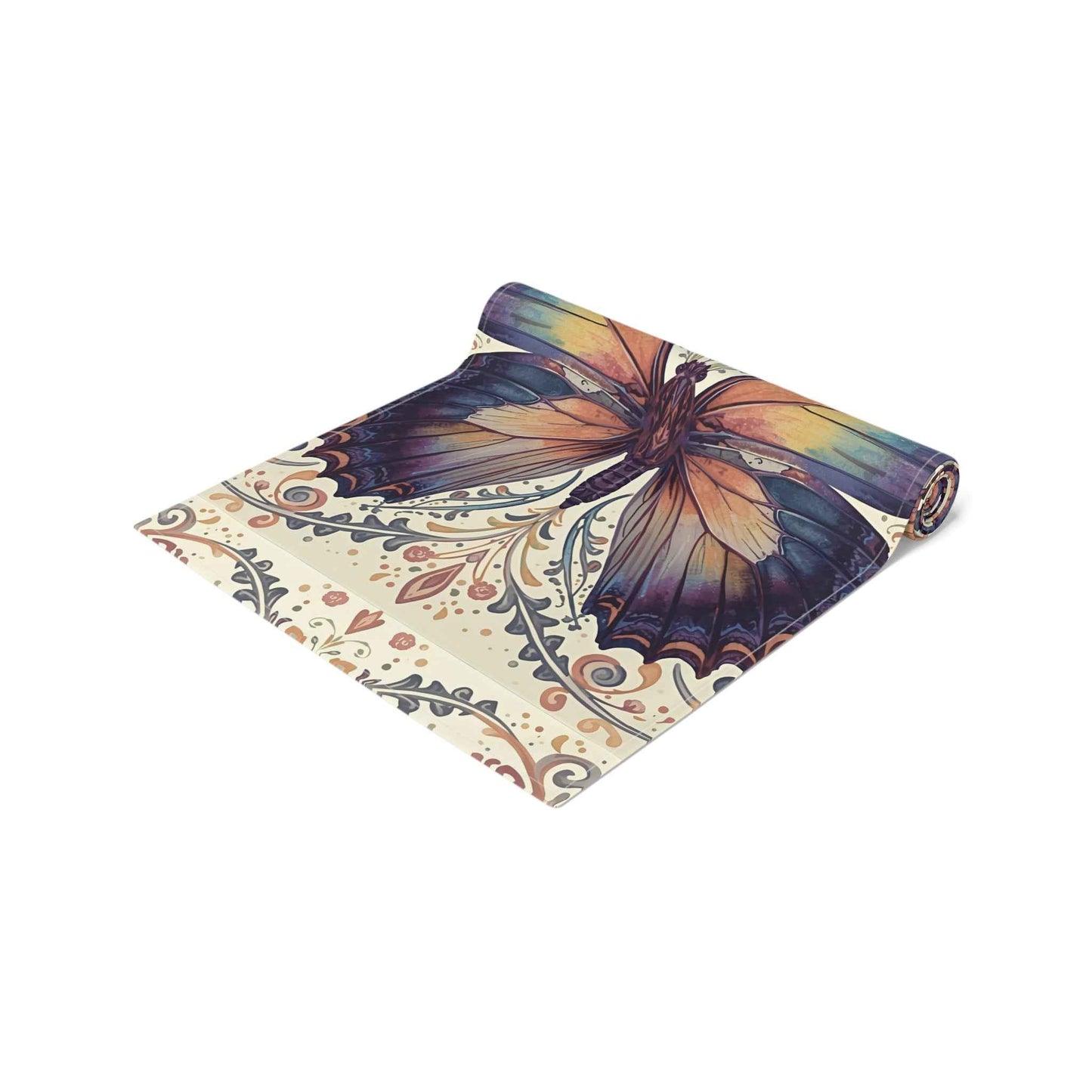 Butterfly Table Runner - Elegant Cotton & Poly Decor for Dining