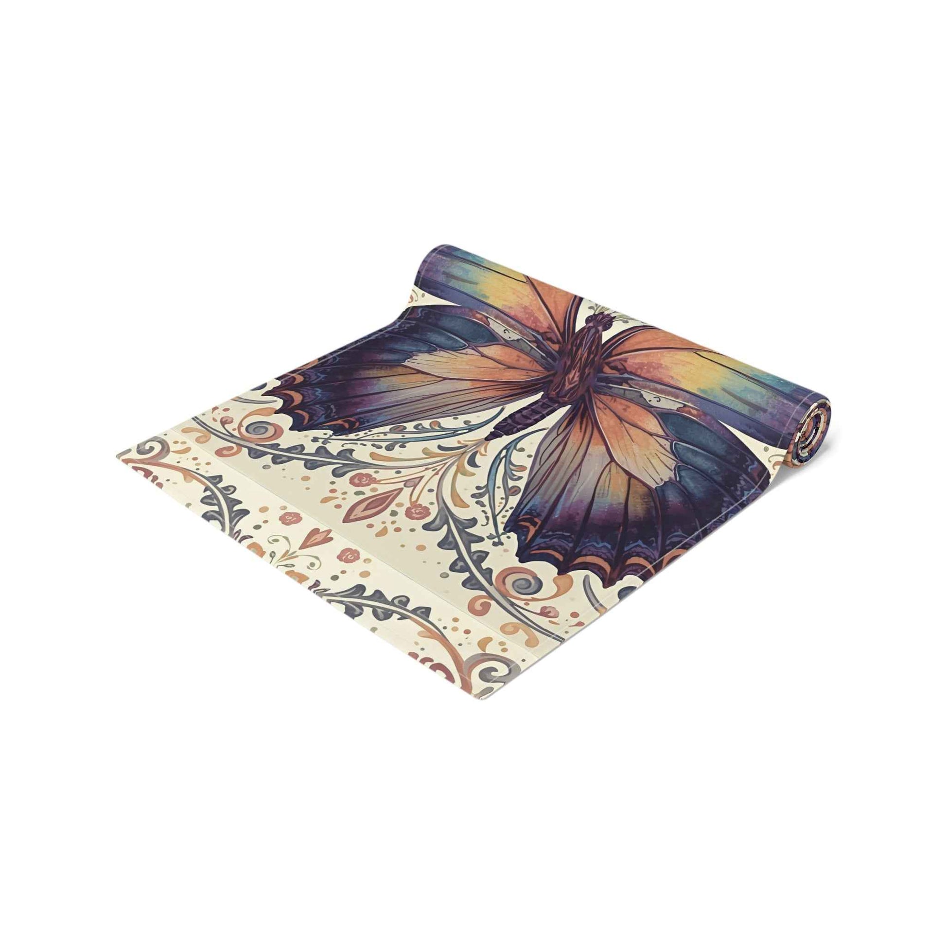 Butterfly Table Runner - Elegant Cotton & Poly Decor for Dining