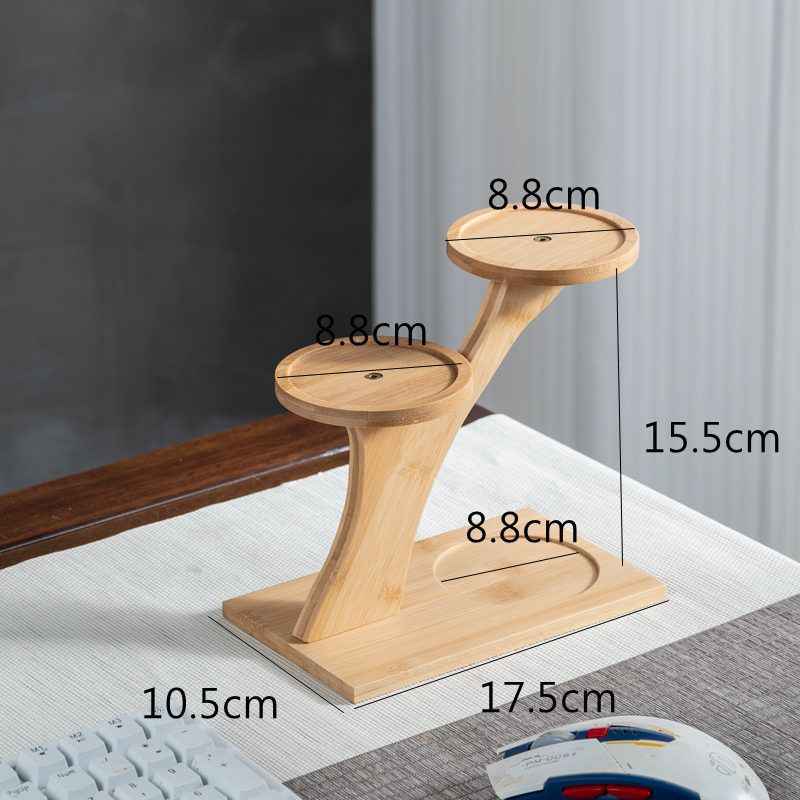 Bamboo Multi-layer Desktop Small Plant Stand Succulent Display