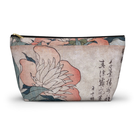 Japanese Floral Accessory Pouch - Vintage Art Makeup Bag, Travel Organizer & Unique Gift for Her - Rosetta Creative Boutique