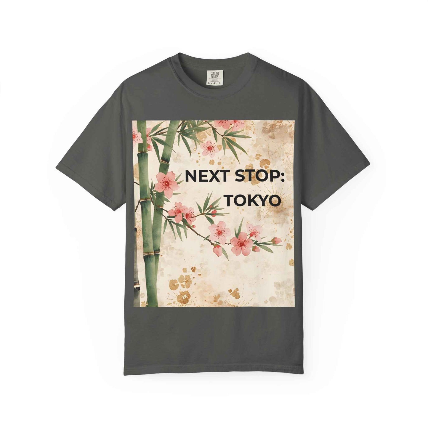Tokyo Travel T-Shirt – "Next Stop: Tokyo" Floral Bamboo Design