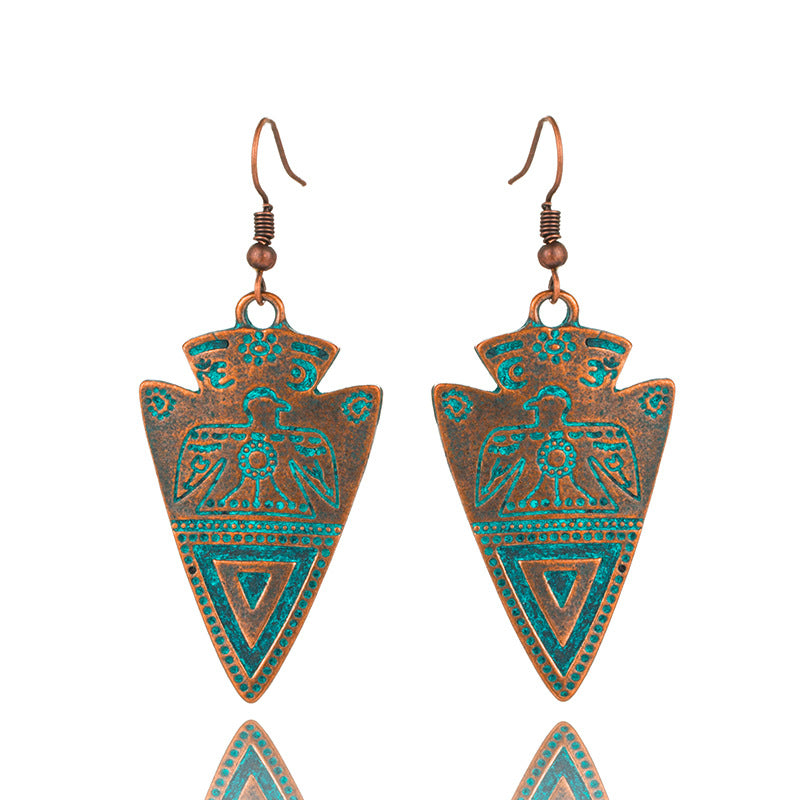 Bohemian vintage bronze earrings