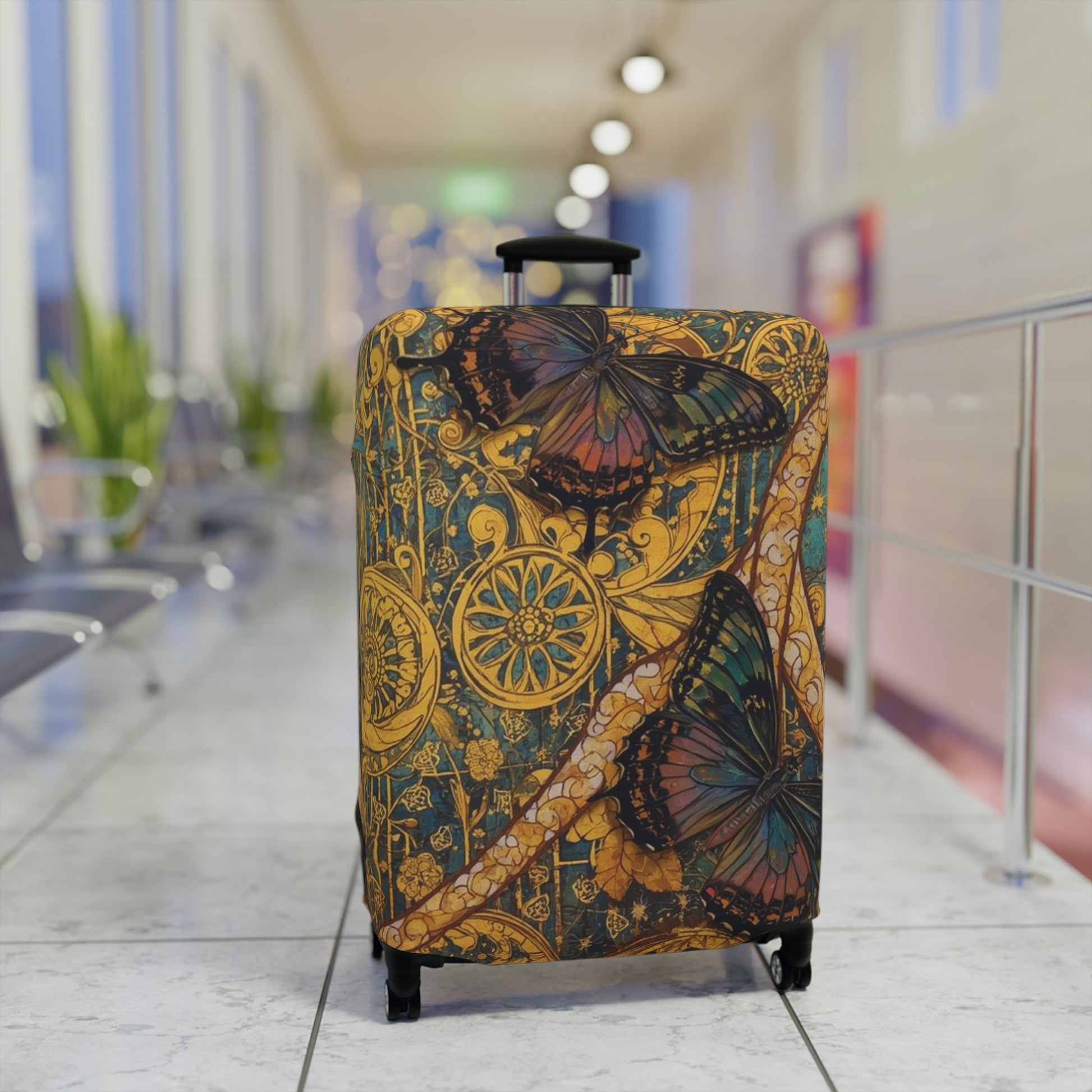 Butterfly Luggage Cover Stylish Suitcase Protector Travel - Rosetta Creative Boutique