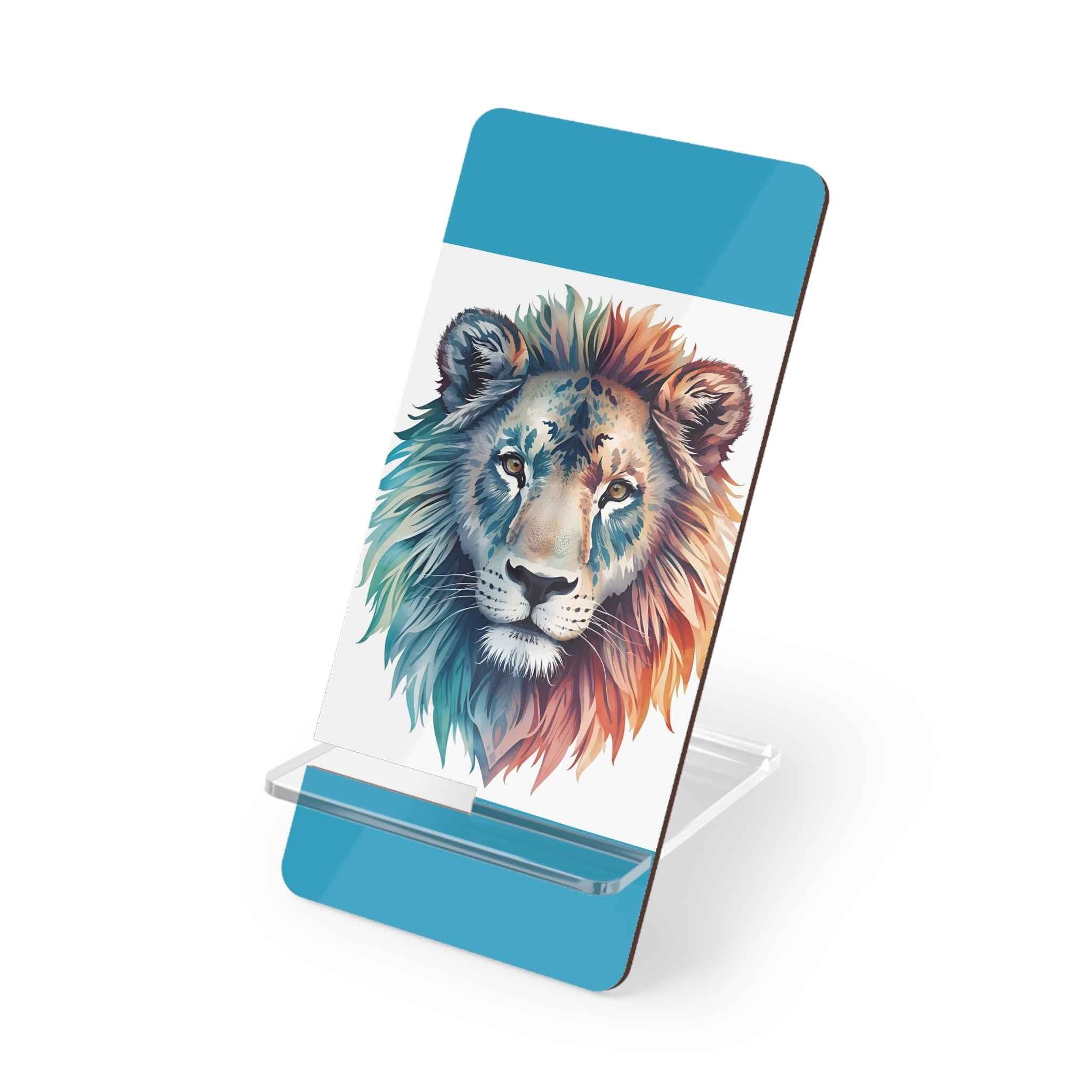 Colorful Lion in Watercolors Smartphone Stand