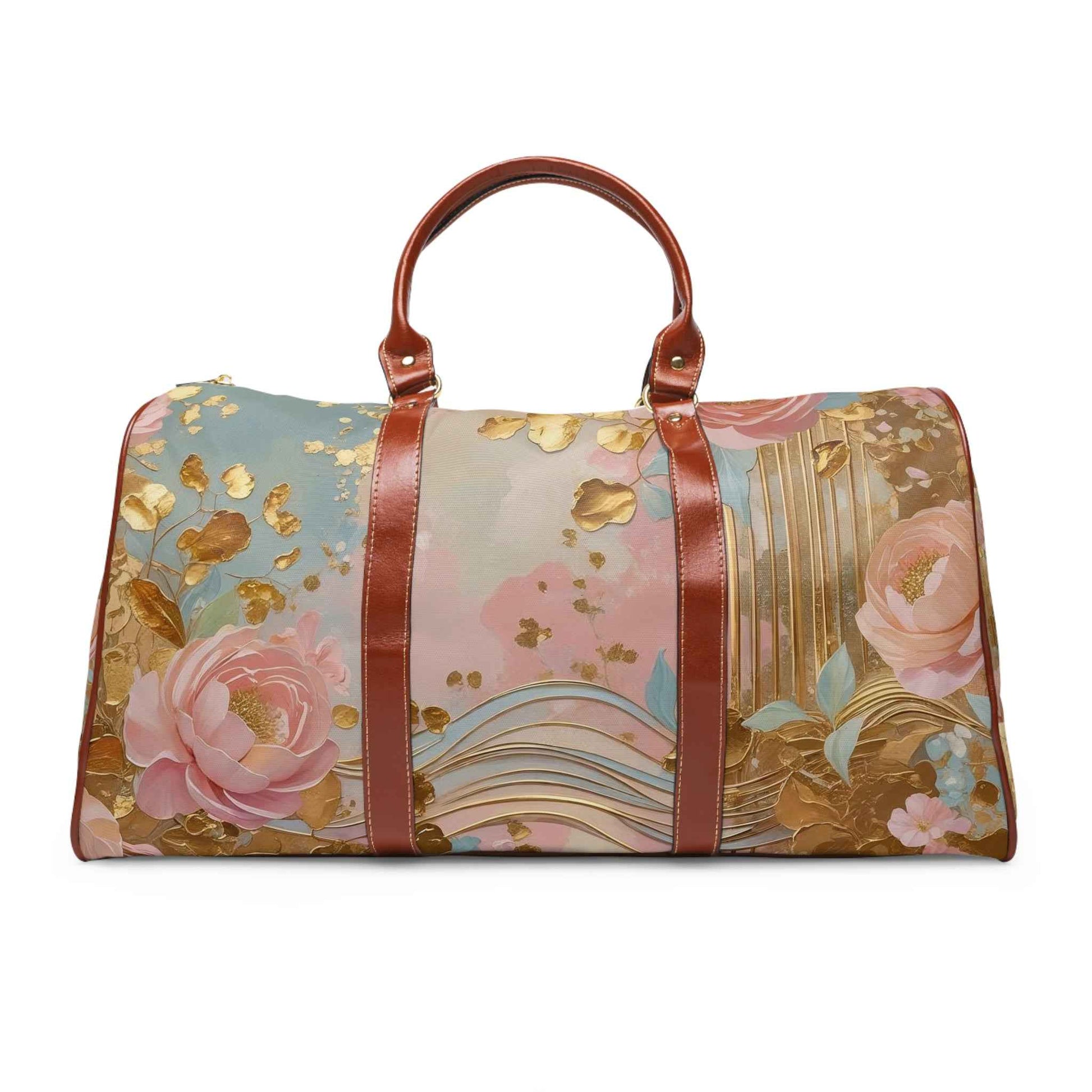Feminine Floral Travel Bag - Stylish Waterproof Weekend Getaway Tote, Gym & Beach Bag by Rosetta Creative Boutique - Rosetta Creative Boutique