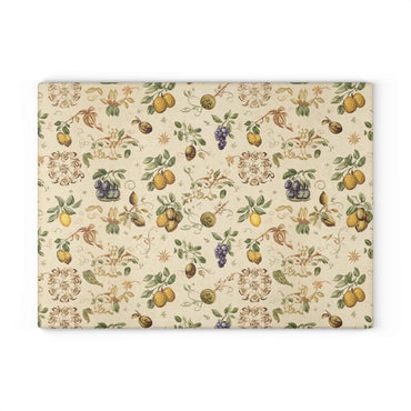 Vintage Fruit Glass Cutting Board - Elegant Kitchen Decor