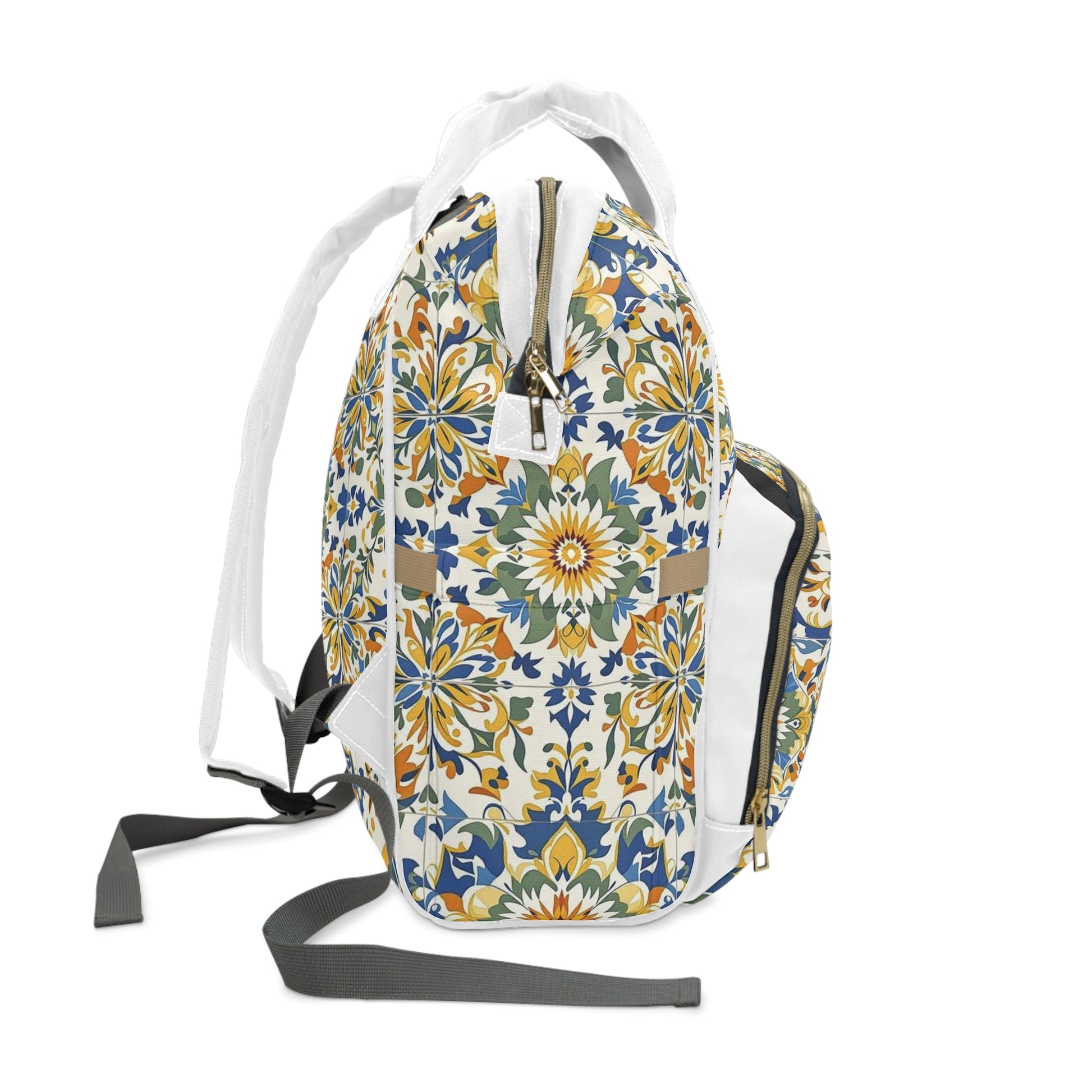 Gorgeous Italian Tile Floral Backpack - Rosetta Creative Exclusive, Professional Essential for Everyday Use and Travel - Rosetta Creative Boutique