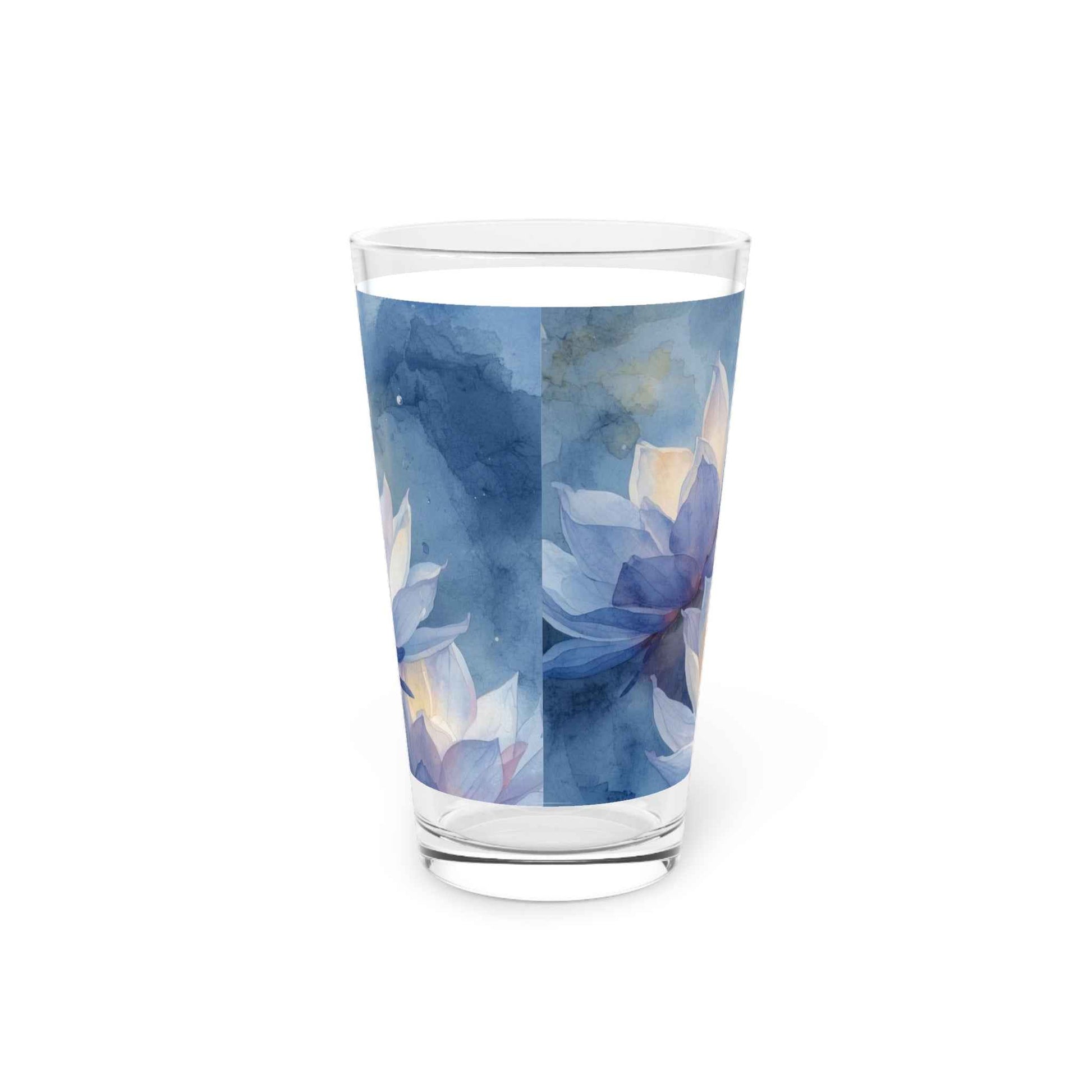 Boho Moonflower Pint Glass - 16oz Drinking Glass for Home and Parties