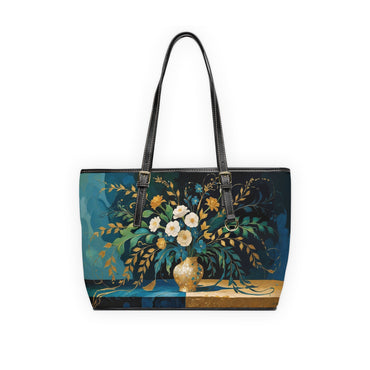 Elegant Floral PU Leather Shoulder Bag | Stylish Tote, Chic Purse, Everyday Handbag, Gift for Her, Fashion Accessory