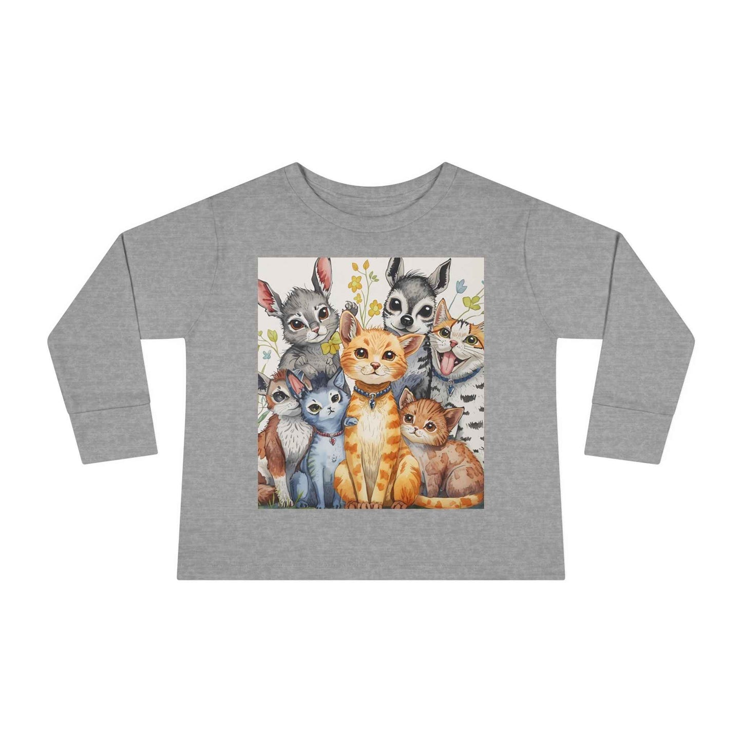 Adorable Animal Friends Toddler Long Sleeve Tee