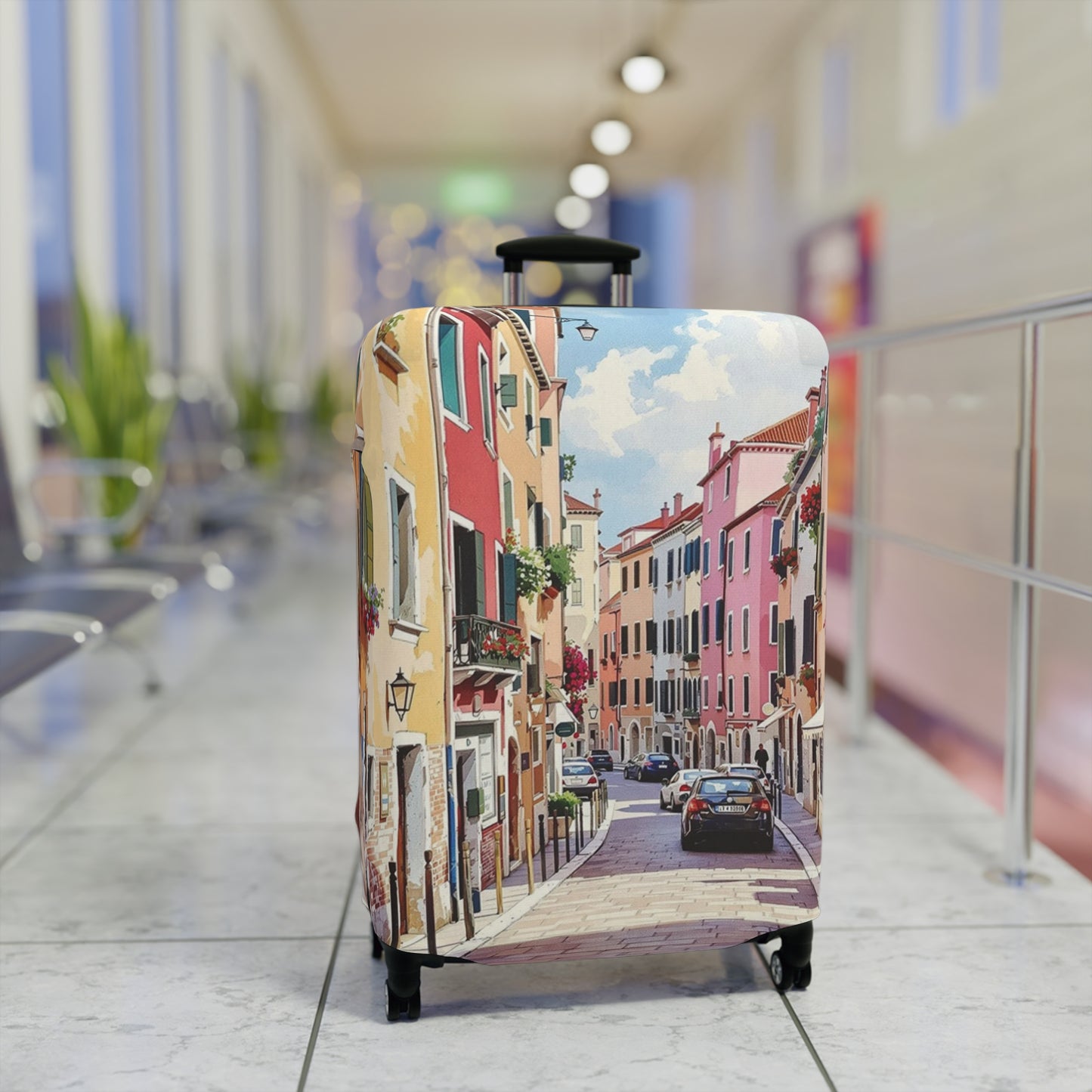 Vibrant Venice Luggage Cover - Stylish Suitcase Protector for Travel Lovers and Personalized Gifts for Wanderlust - Rosetta Creative Boutique