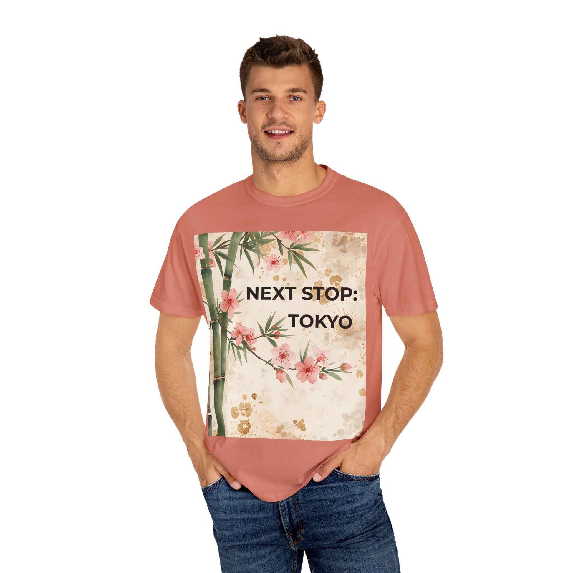 Tokyo Travel T-Shirt – "Next Stop: Tokyo" Floral Bamboo Design