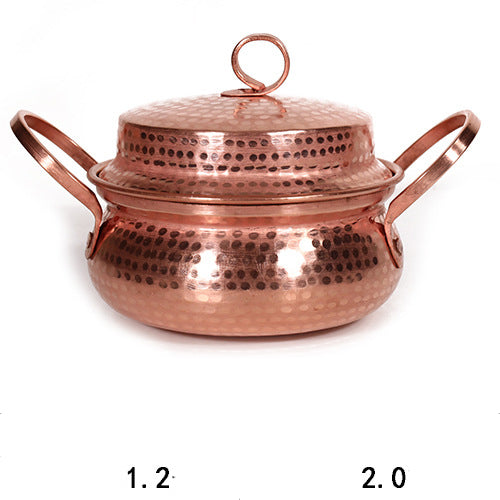 Traditional Hand-Hammered Copper Hanging Pot | Artisan Cookware