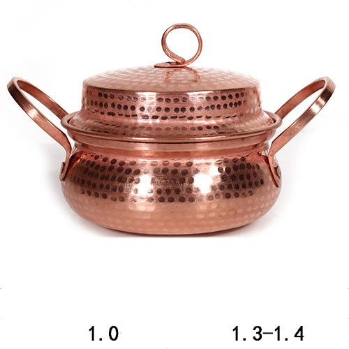 Traditional Hand-Hammered Copper Hanging Pot | Artisan Cookware