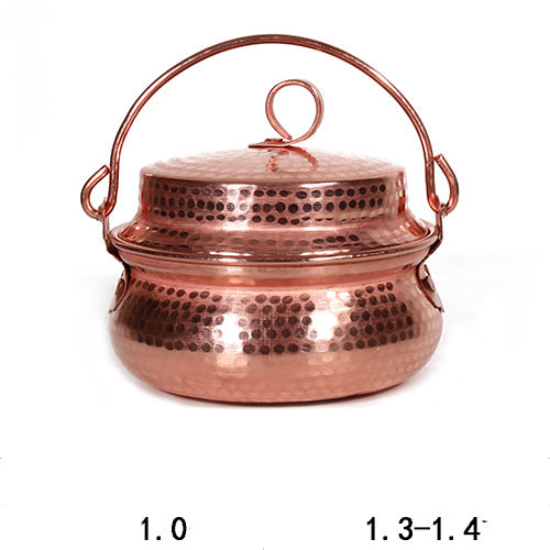 Traditional Hand-Hammered Copper Hanging Pot | Artisan Cookware