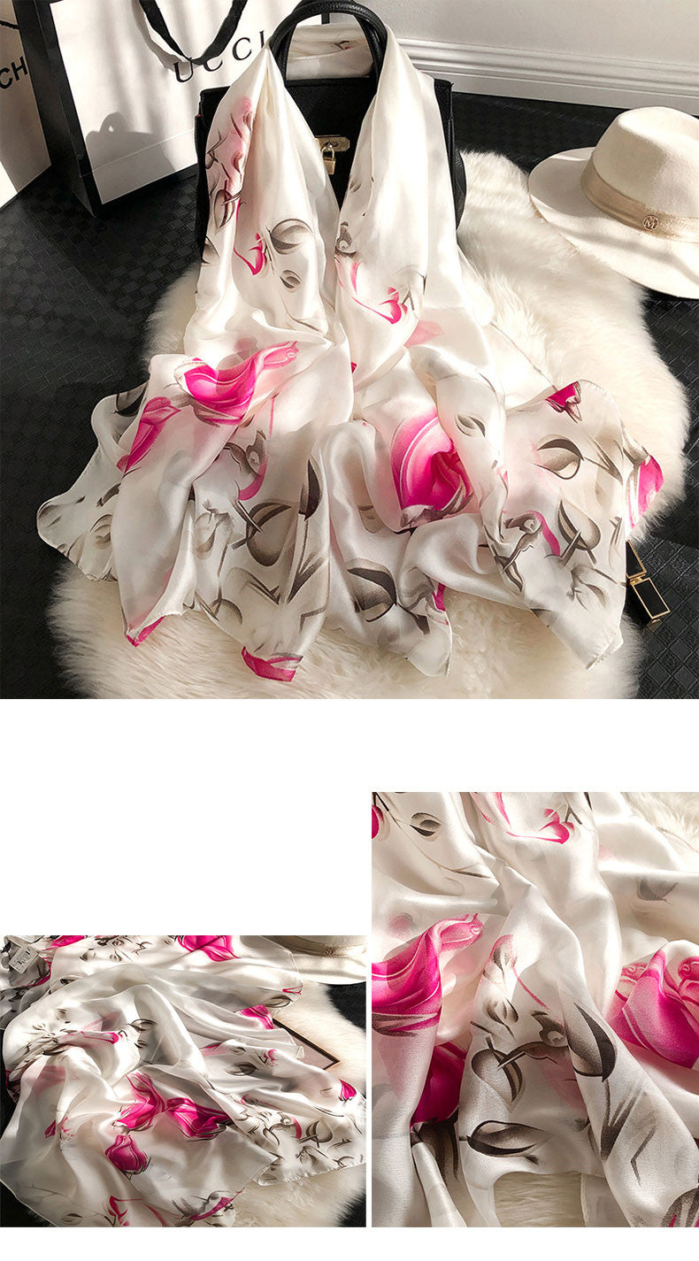 Elegant Silky Soft Scarf - Lightweight Wrap (90x180cm)